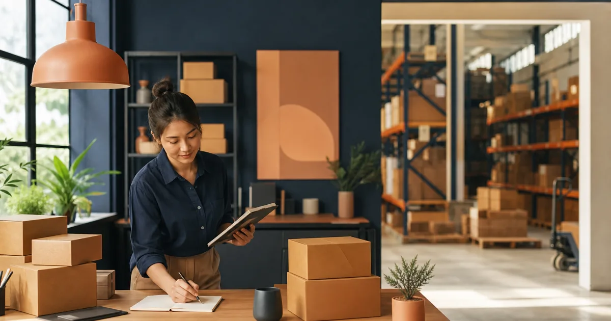 Stock records prepared for a second warehouse location