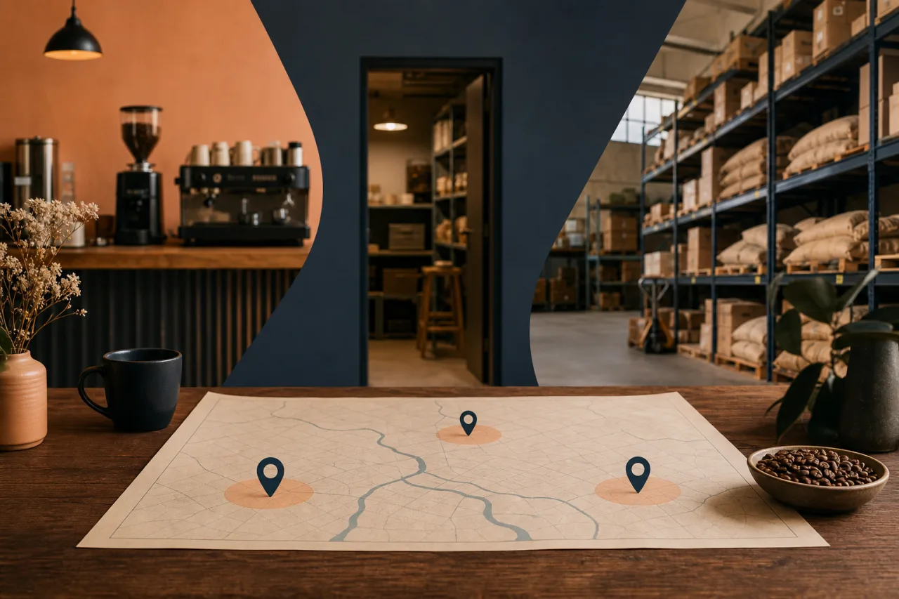 Start with a map of stock and warehouse locations — a practical Suite.coffee guide